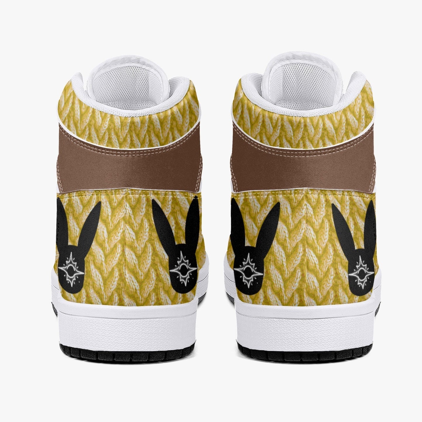 Sunny Acorn Knitted - High-Top Leather Sneakers (Women)