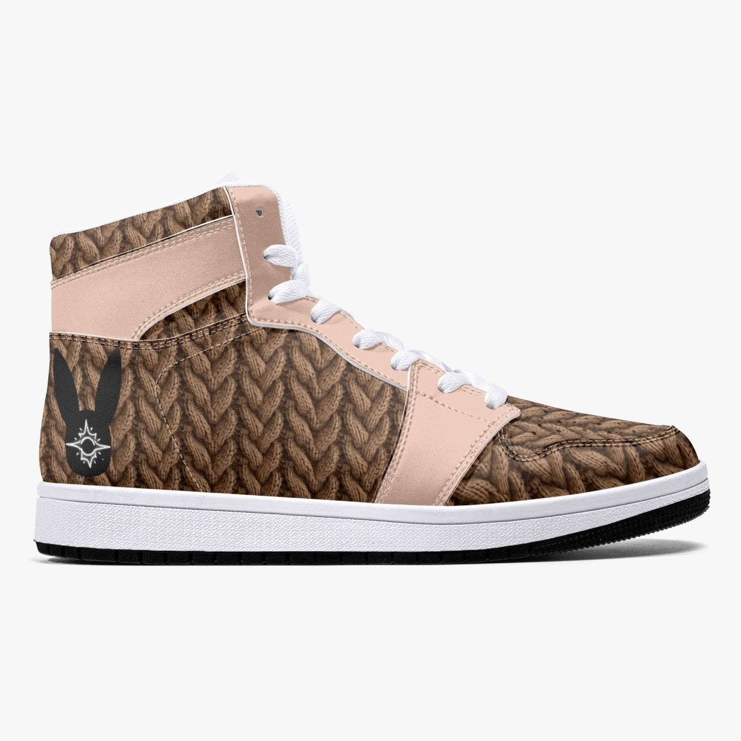 Driftwood Knitted - High-Top Leather Sneakers (Men)