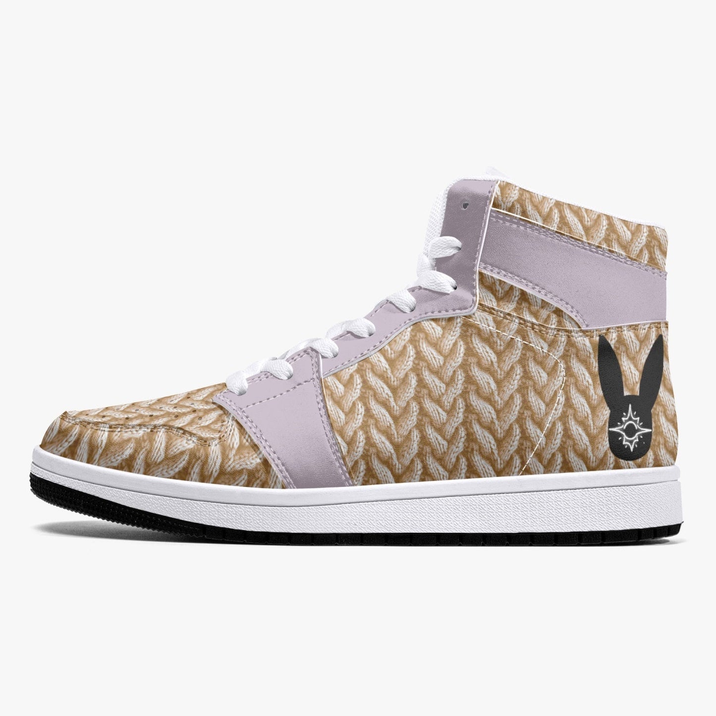 Lilac Luxe Knitted - High-Top Leather Sneakers (Women)