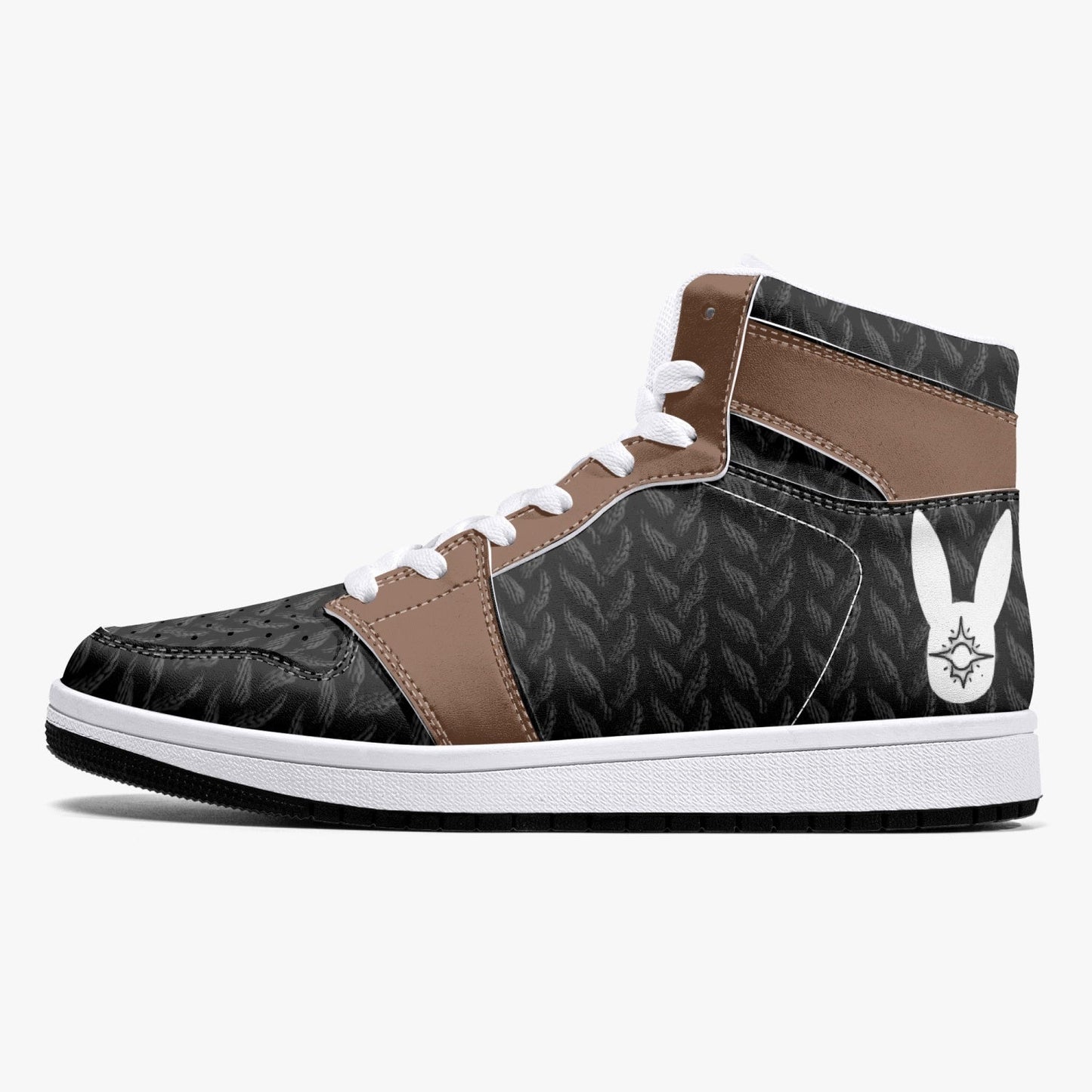 Ebony Knitted - High-Top Leather Sneakers (Women)