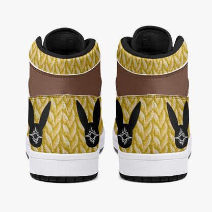 Sunny Acorn Knitted - High-Top Leather Sneakers (Women)