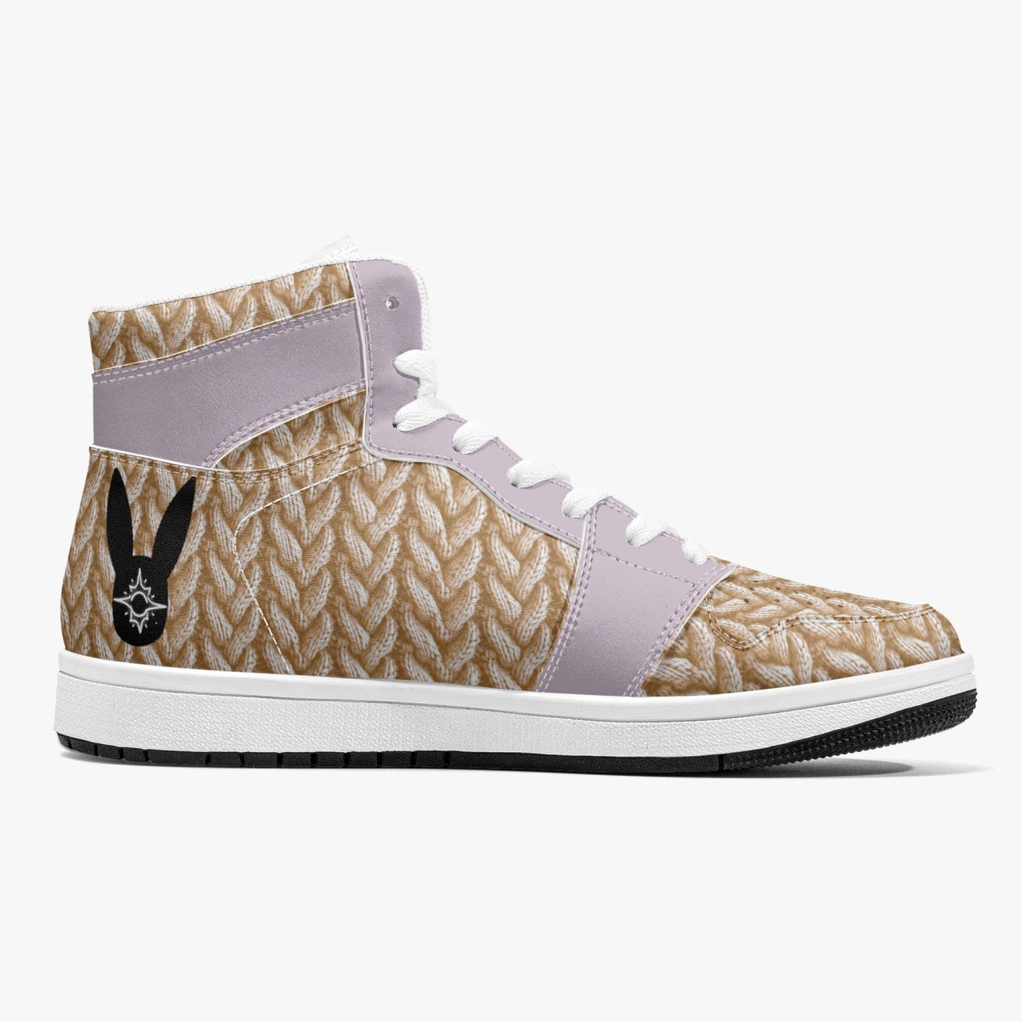 Lilac Luxe Knitted - High-Top Leather Sneakers (Women)