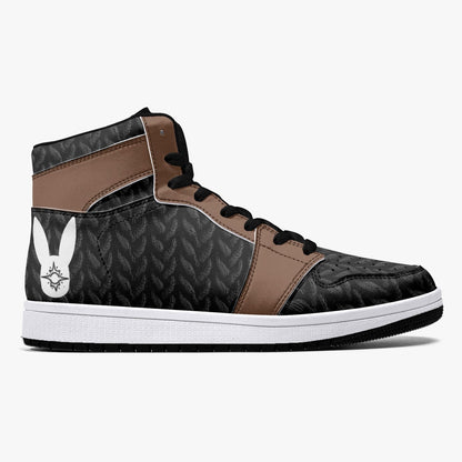 Ebony Knitted - High-Top Leather Sneakers (Women)