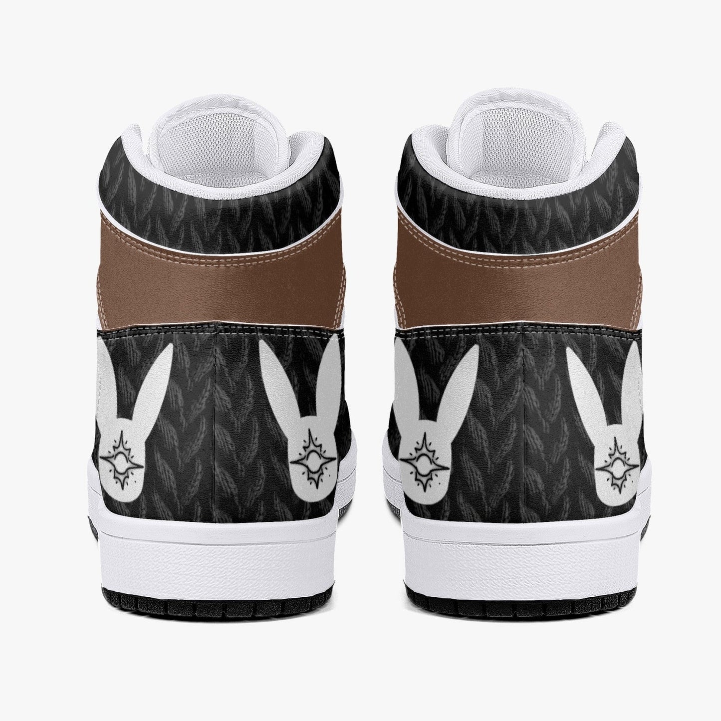 Ebony Knitted - High-Top Leather Sneakers (Women)