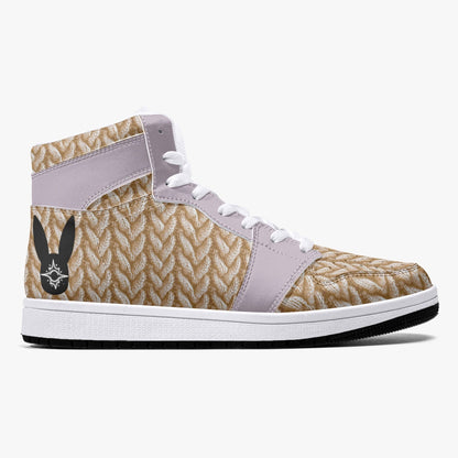 Lilac Luxe Knitted - High-Top Leather Sneakers (Women)