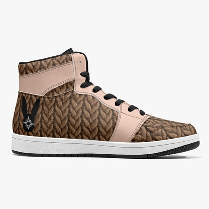 Driftwood Knitted - High-Top Leather Sneakers (Men)