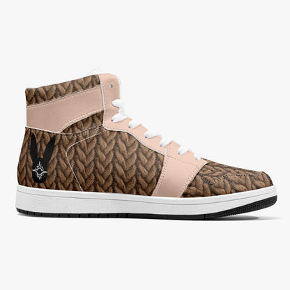 Driftwood Knitted - High-Top Leather Sneakers (Men)