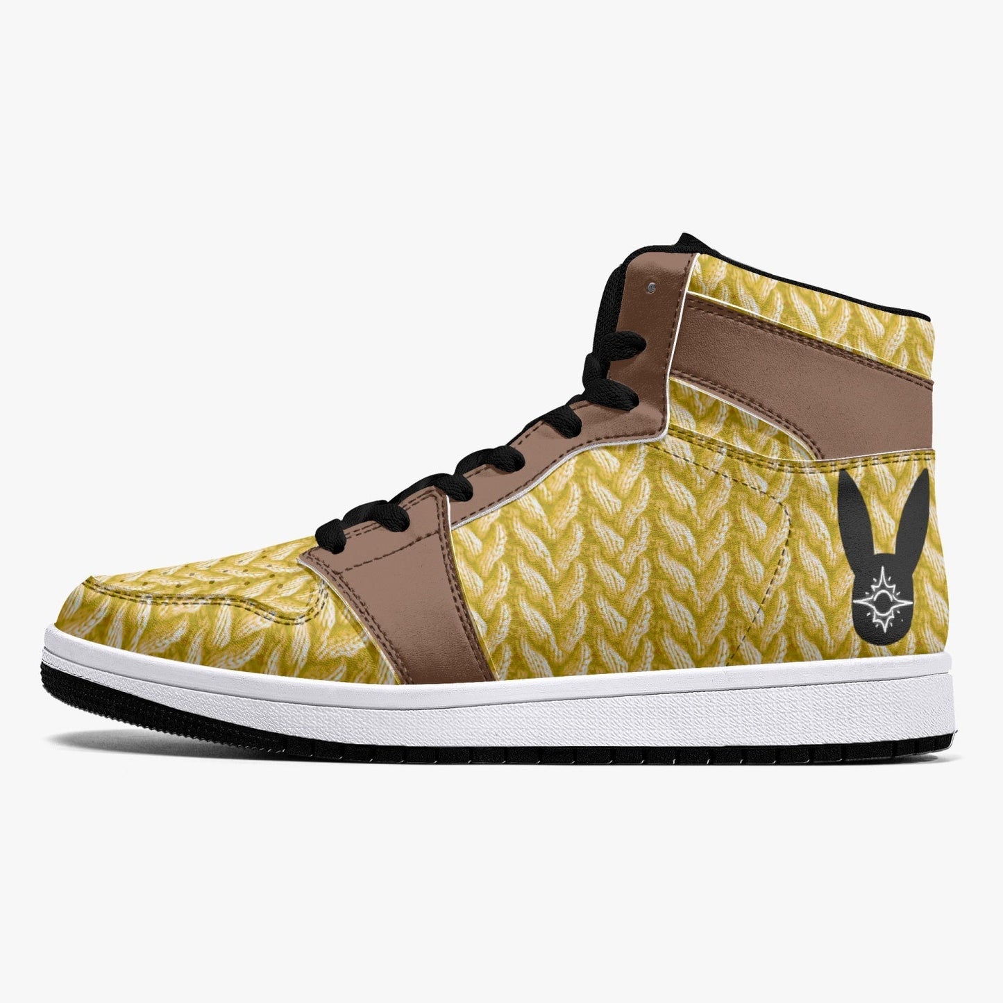 Sunny Acorn Knitted - High-Top Leather Sneakers (Women)