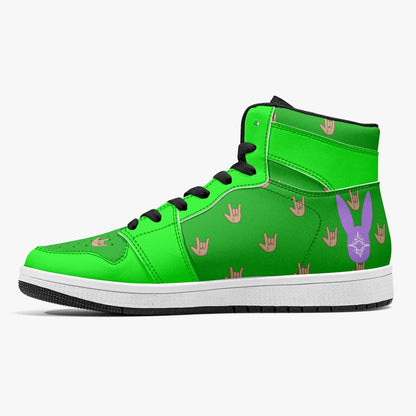 Greenwave - High-Top Leather Sneakers (Men)