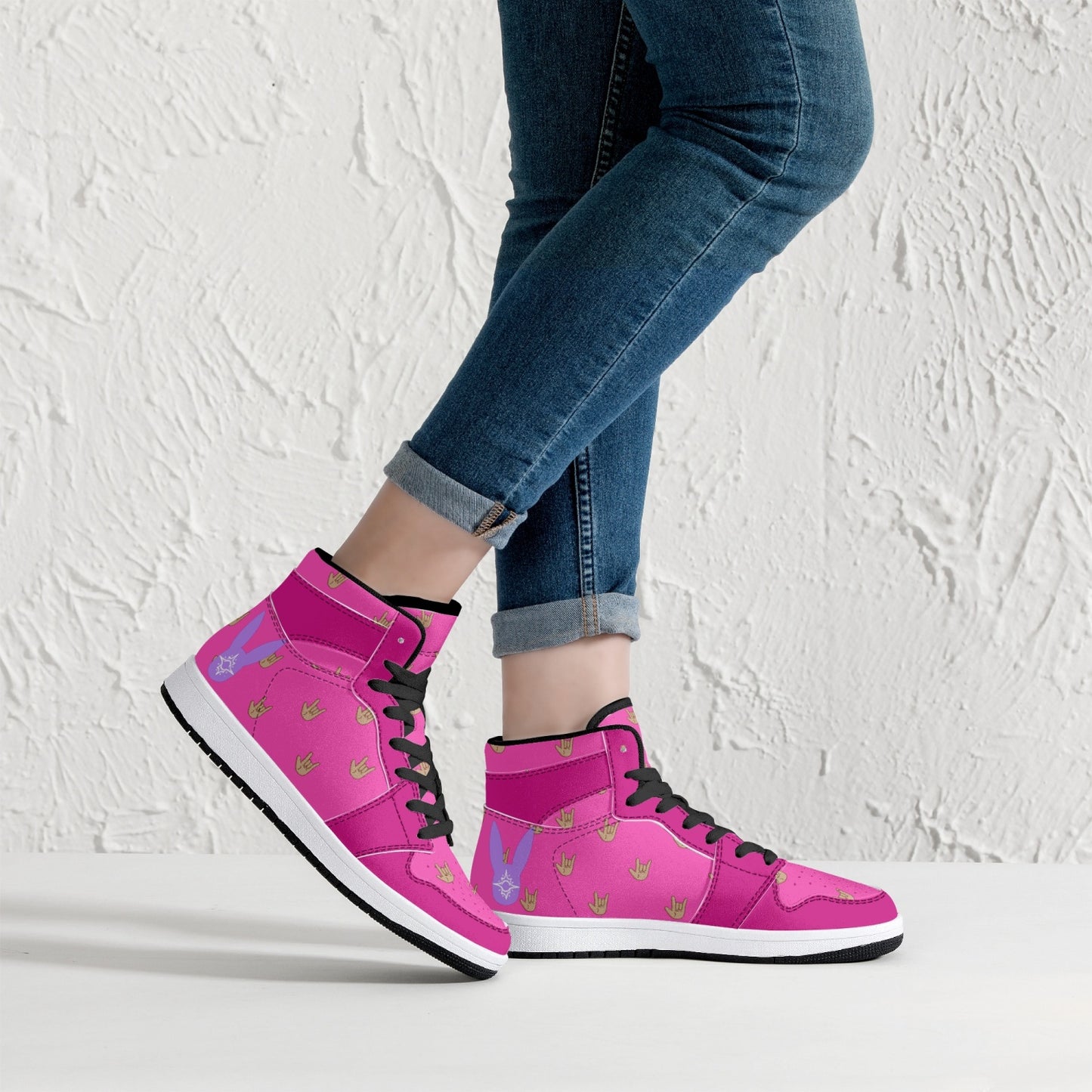 Bubblegum - High-Top Leather Sneakers (Men)