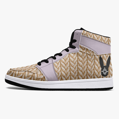 Lilac Luxe Knitted - High-Top Leather Sneakers (Women)