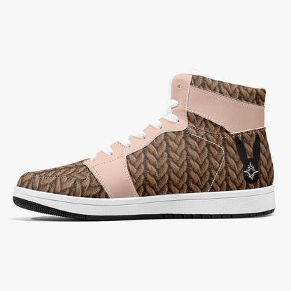 Driftwood Knitted - High-Top Leather Sneakers (Men)