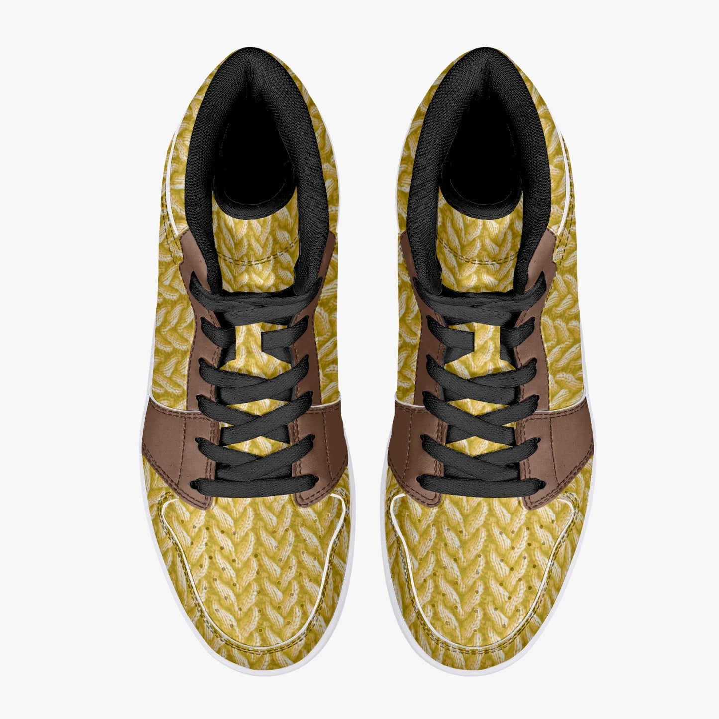 Sunny Acorn Knitted - High-Top Leather Sneakers (Men)