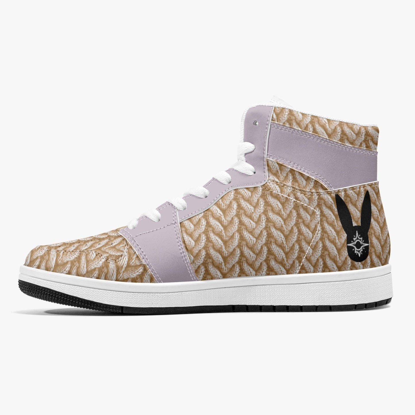 Lilac Luxe Knitted - High-Top Leather Sneakers (Women)