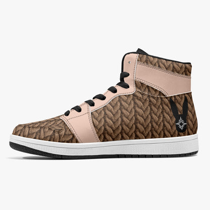 Driftwood Knitted - High-Top Leather Sneakers (Men)