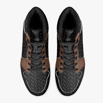 Ebony Knitted - High-Top Leather Sneakers (Women)