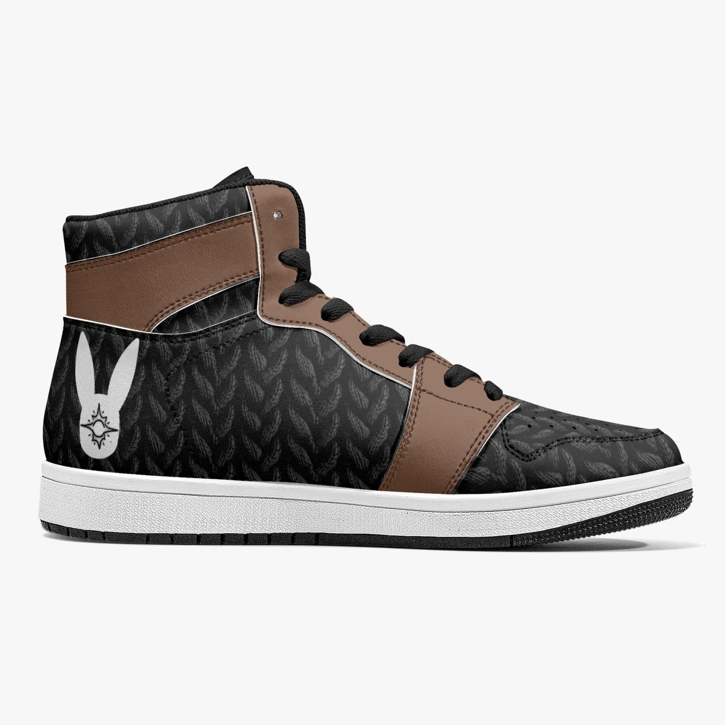 Ebony Knitted - High-Top Leather Sneakers (Women)