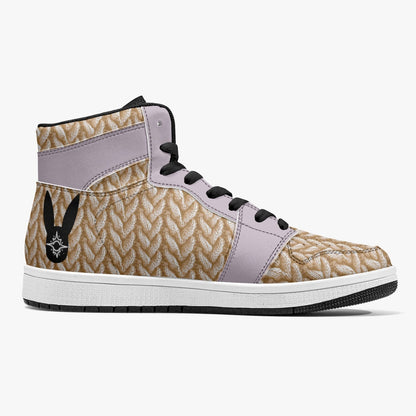 Lilac Luxe Knitted - High-Top Leather Sneakers (Women)