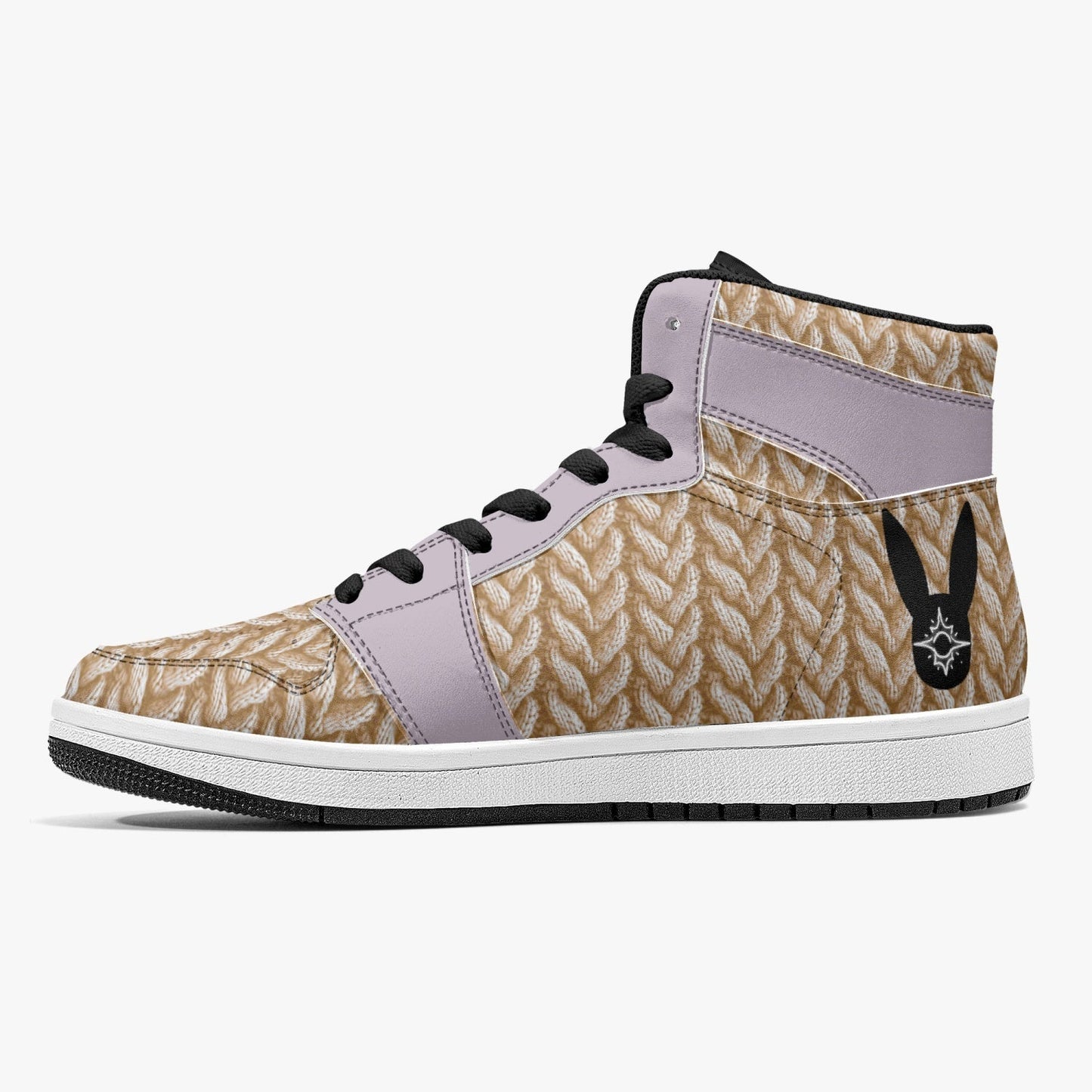 Lilac Luxe Knitted - High-Top Leather Sneakers (Women)