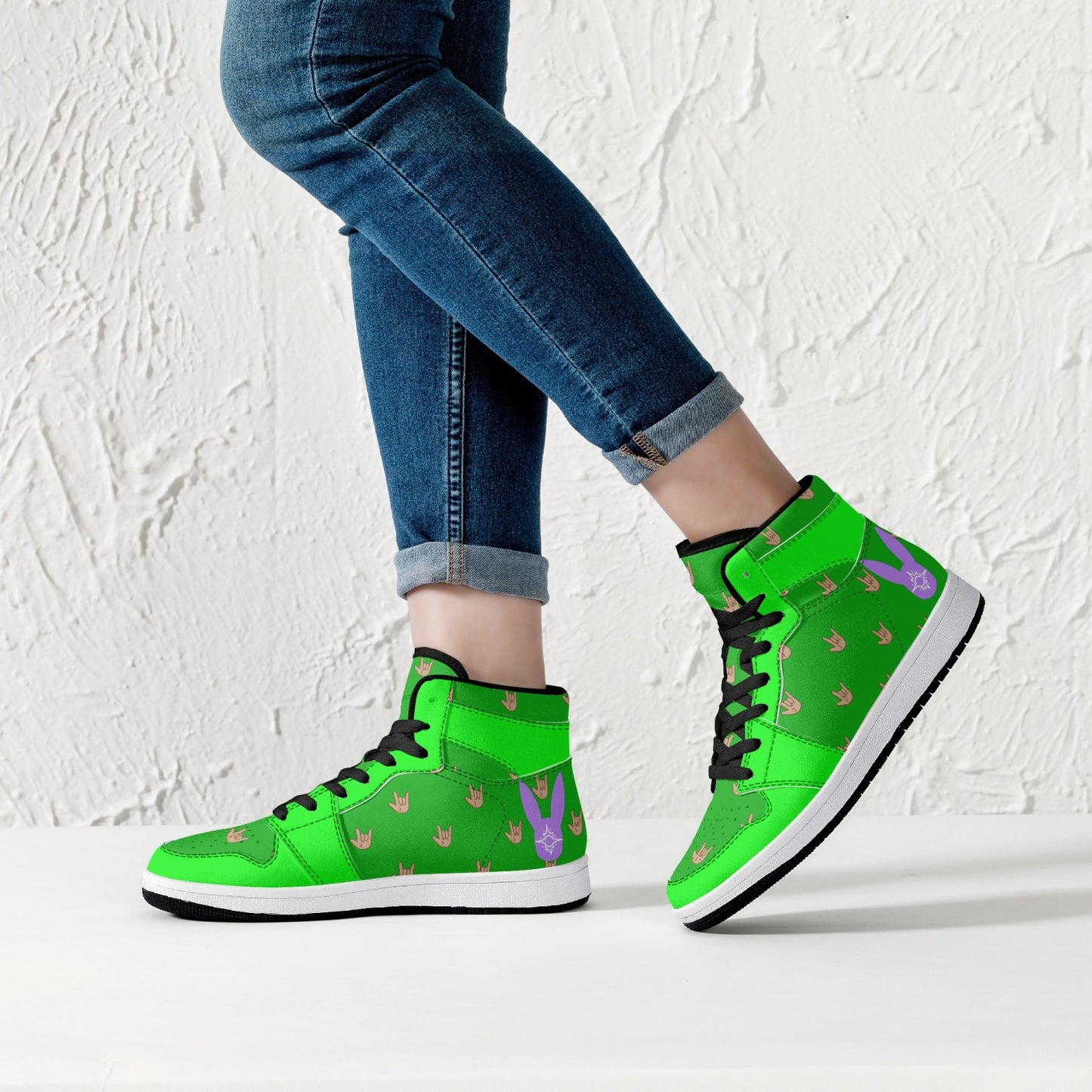 Greenwave - High-Top Leather Sneakers (Men)