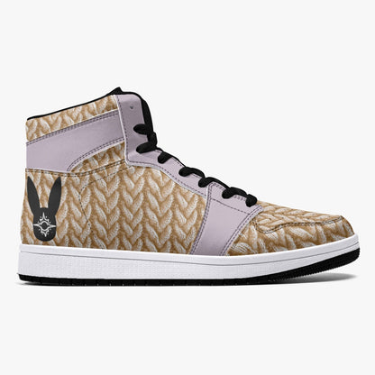 Lilac Luxe Knitted - High-Top Leather Sneakers (Women)