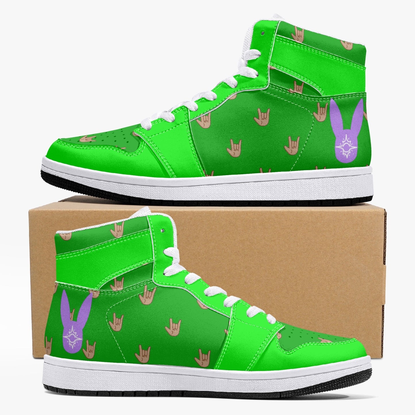 Greenwave - High-Top Leather Sneakers (Men)