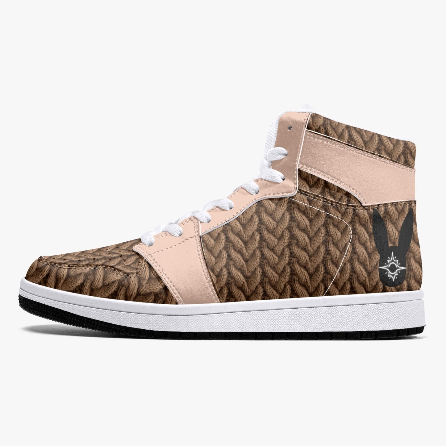 Driftwood Knitted - High-Top Leather Sneakers (Men)