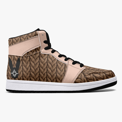 Driftwood Knitted - High-Top Leather Sneakers (Men)